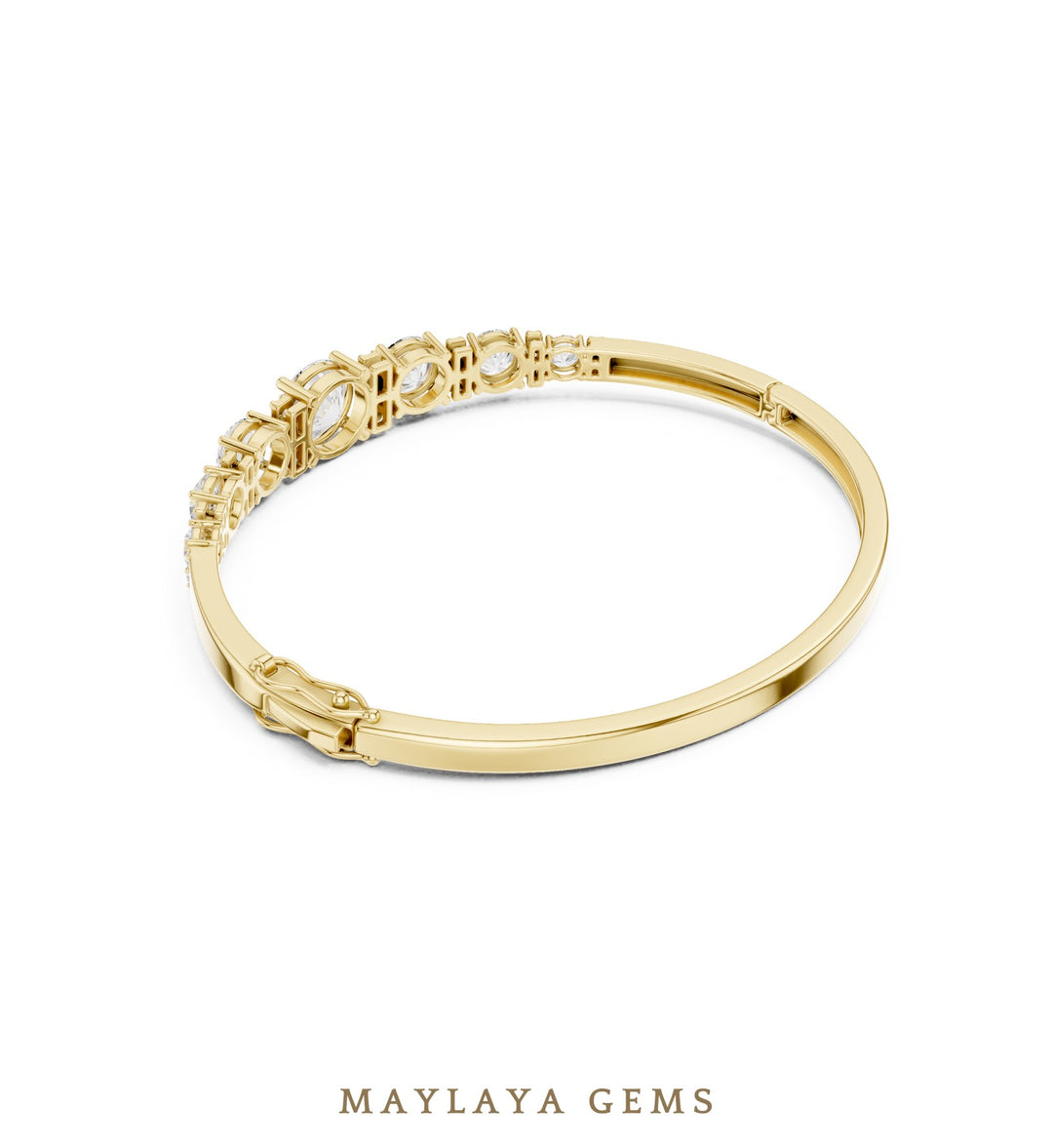 Maylaya Gems lab-grown diamond bracelet in yellow gold