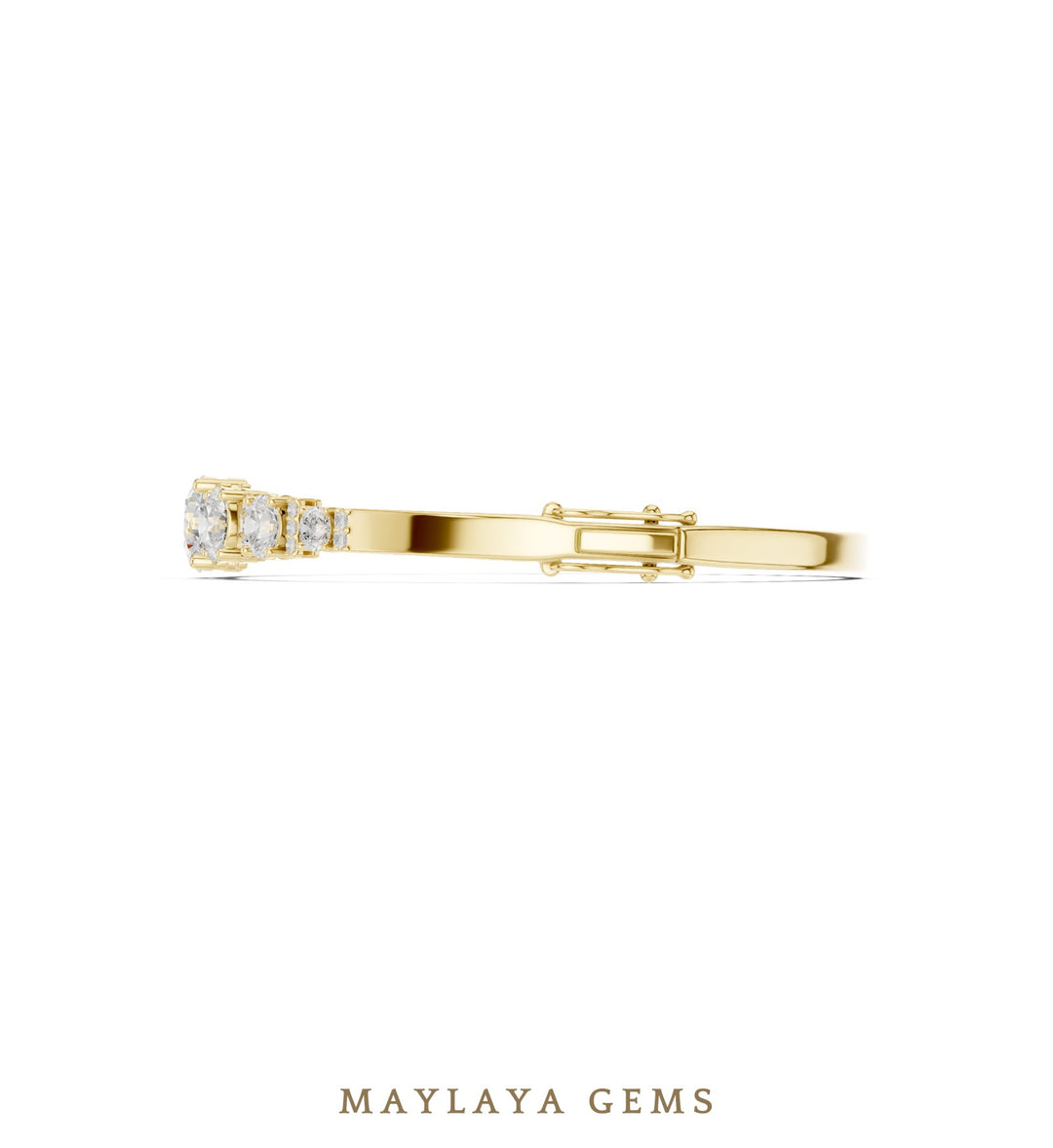 Maylaya Gems lab-grown diamond bracelet in yellow gold