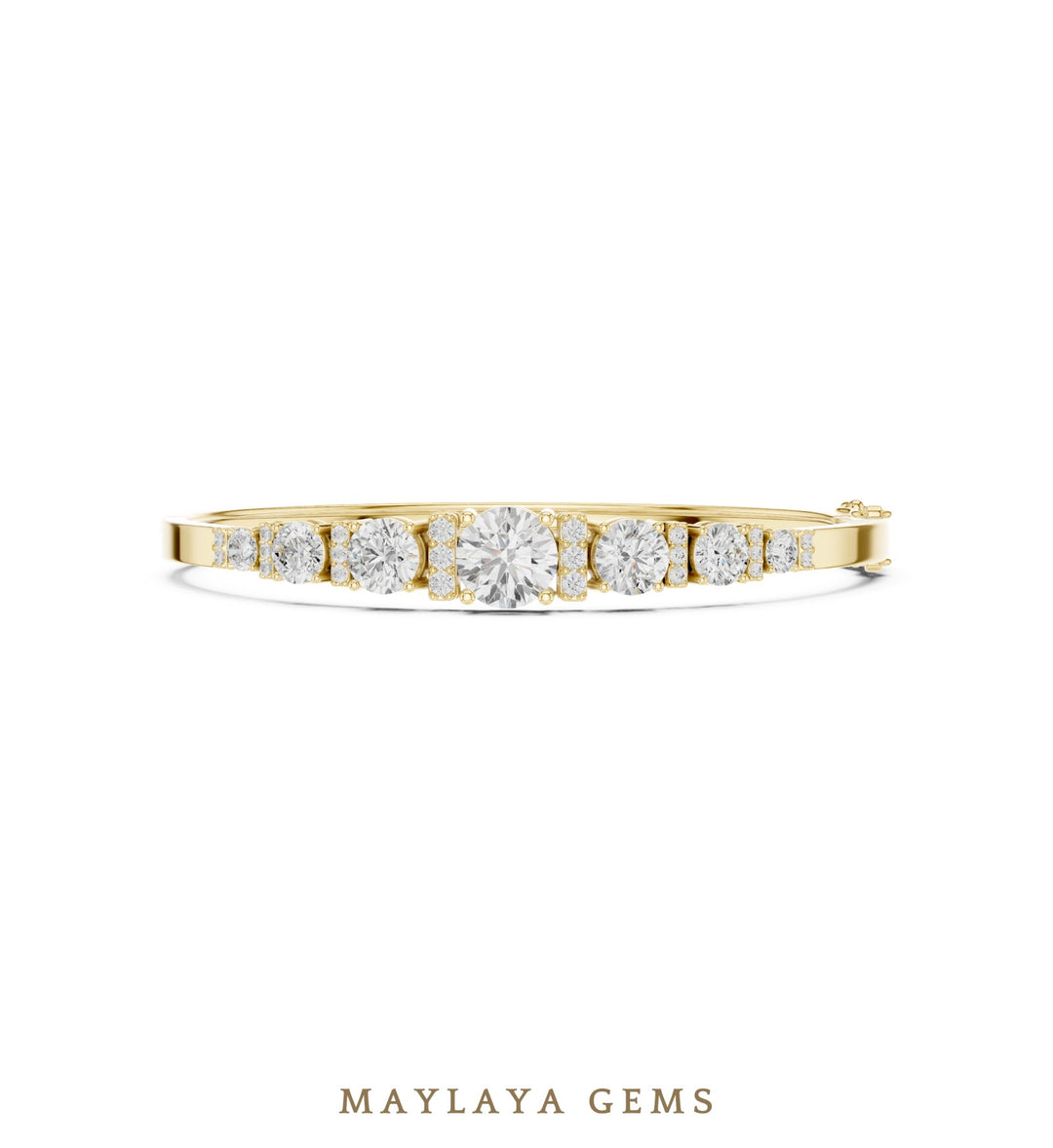 Maylaya Gems lab-grown diamond bracelet in yellow gold
