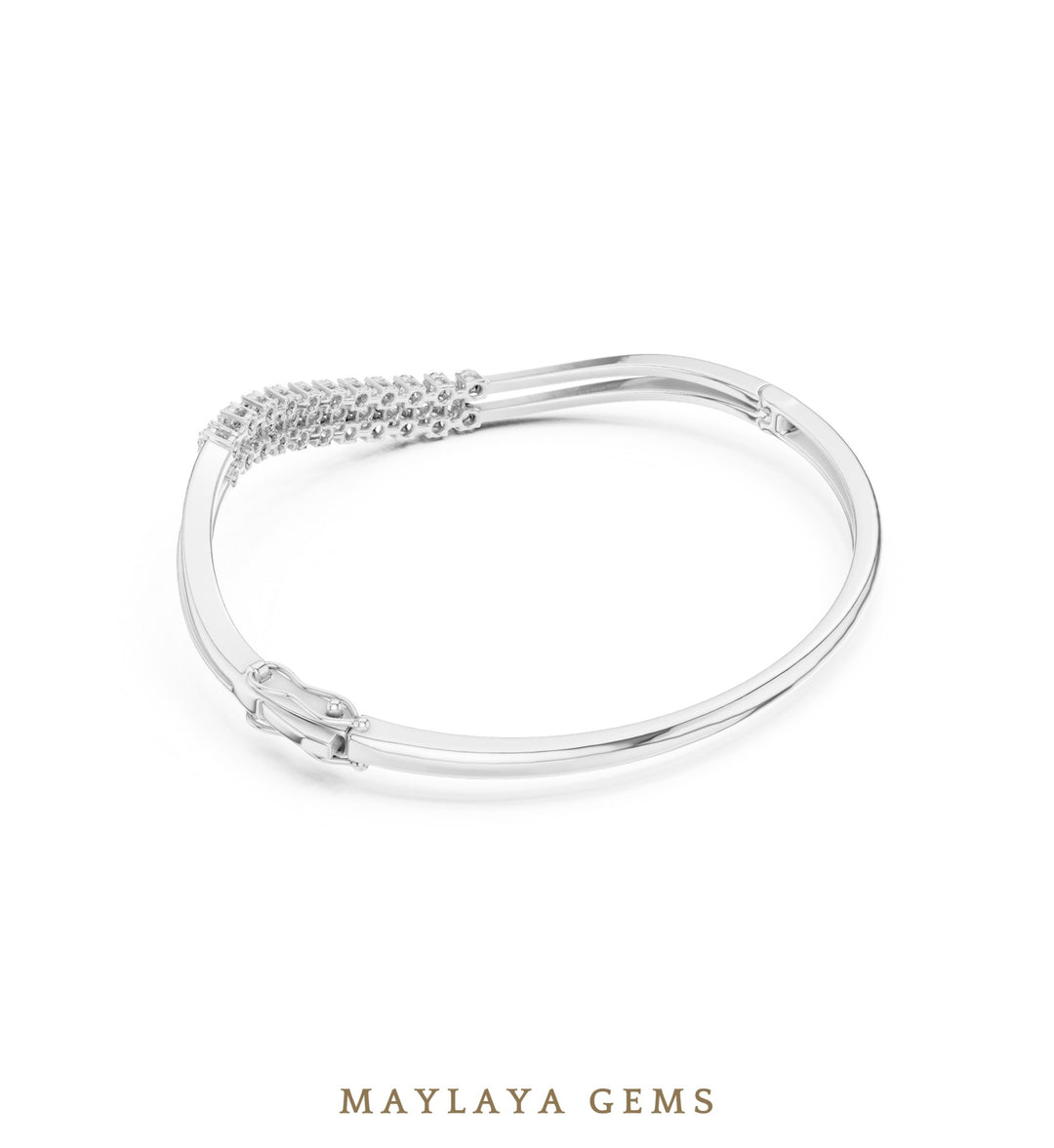 Maylaya Gems lab-grown diamond bracelet in white gold