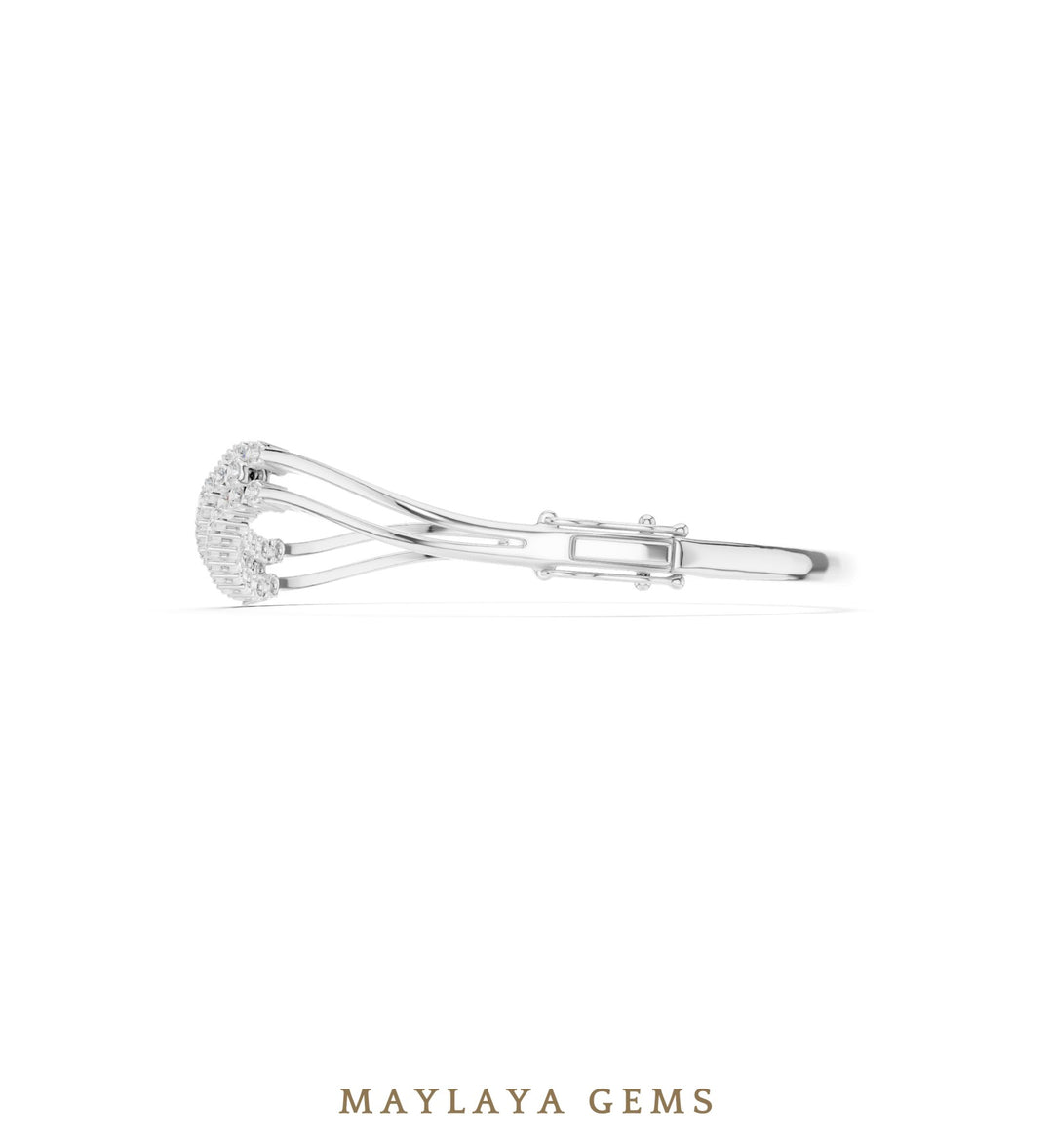 Maylaya Gems lab-grown diamond bracelet in white gold