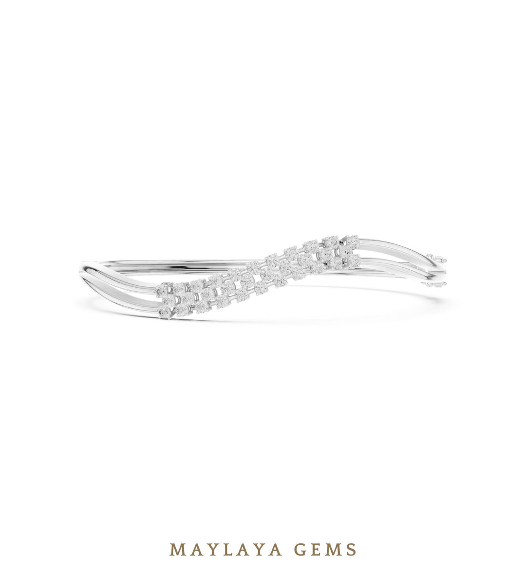 Maylaya Gems lab-grown diamond bracelet in white gold