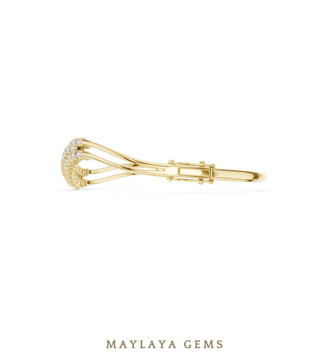 Maylaya Gems lab-grown diamond bracelet in yellow gold
