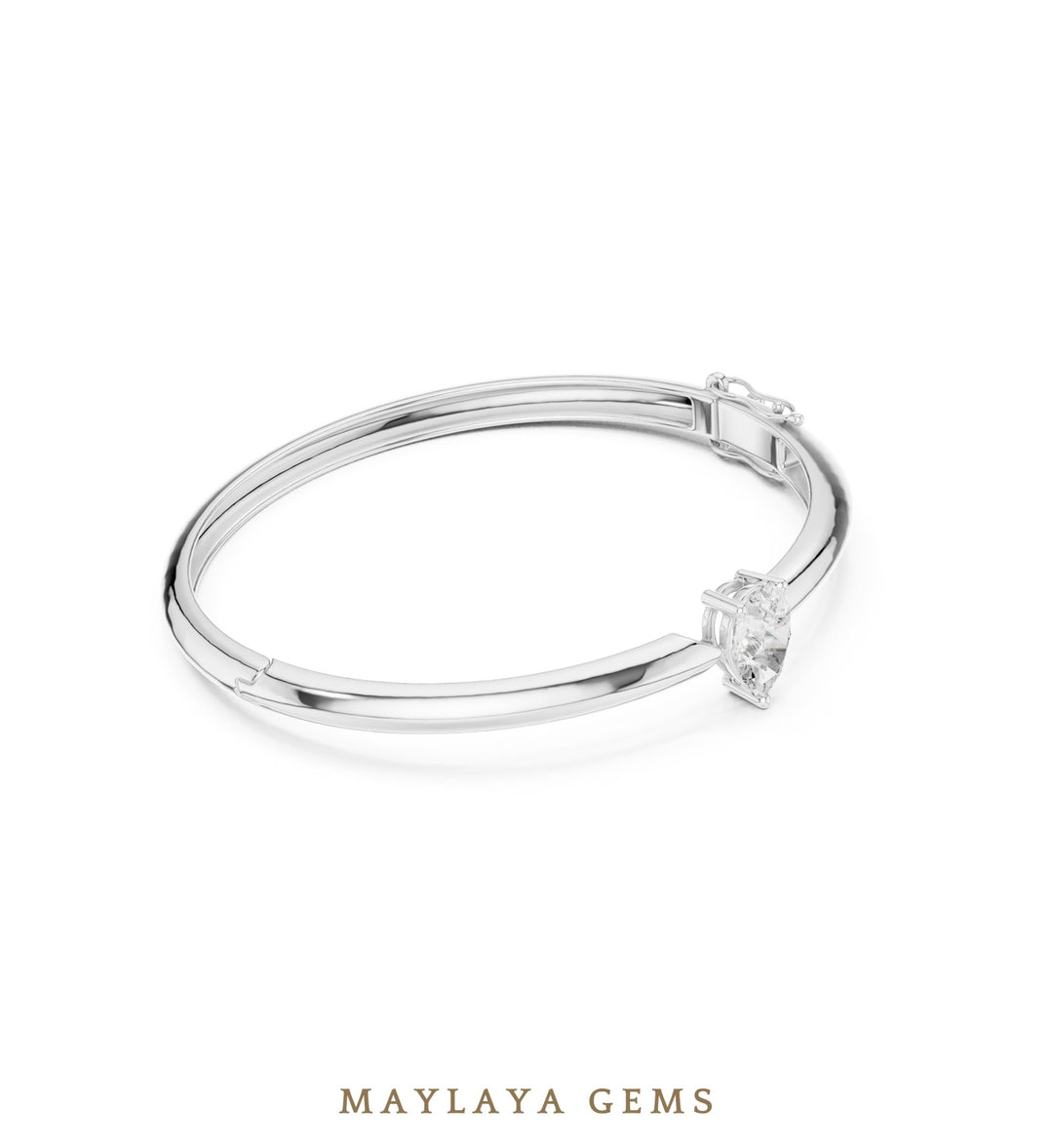Maylaya Gems lab-grown diamond bracelet in white gold
