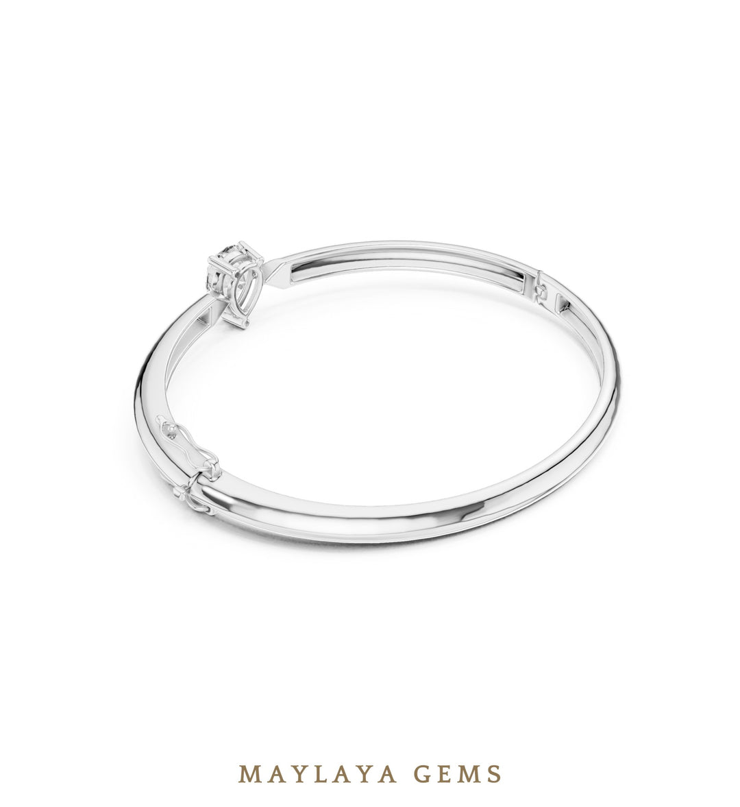 Maylaya Gems lab-grown diamond bracelet in white gold