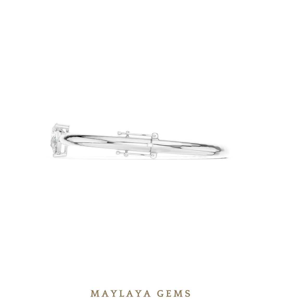 Maylaya Gems lab-grown diamond bracelet in white gold
