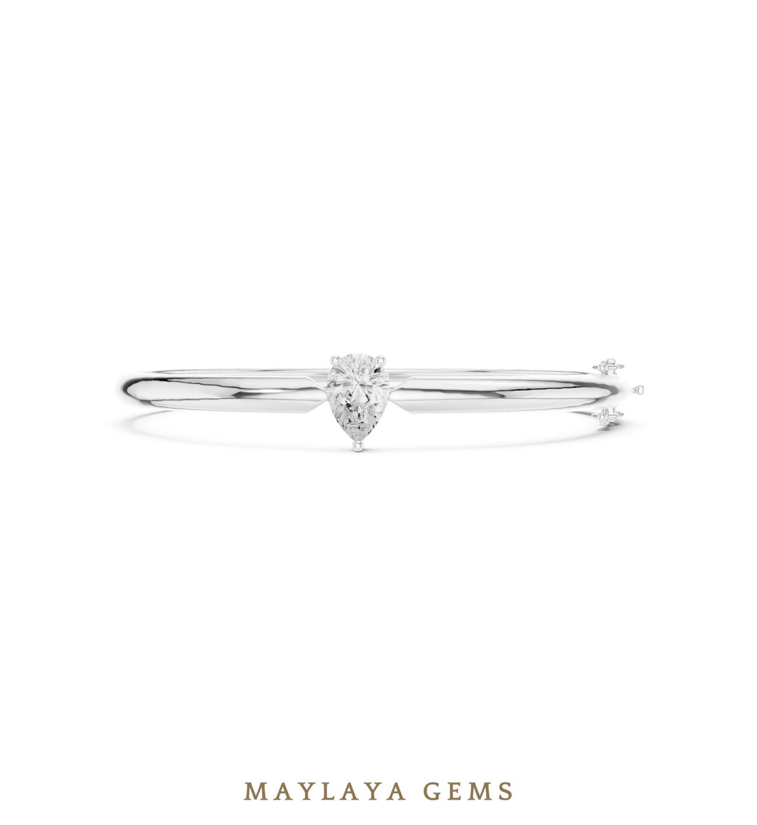 Maylaya Gems lab-grown diamond bracelet in white gold