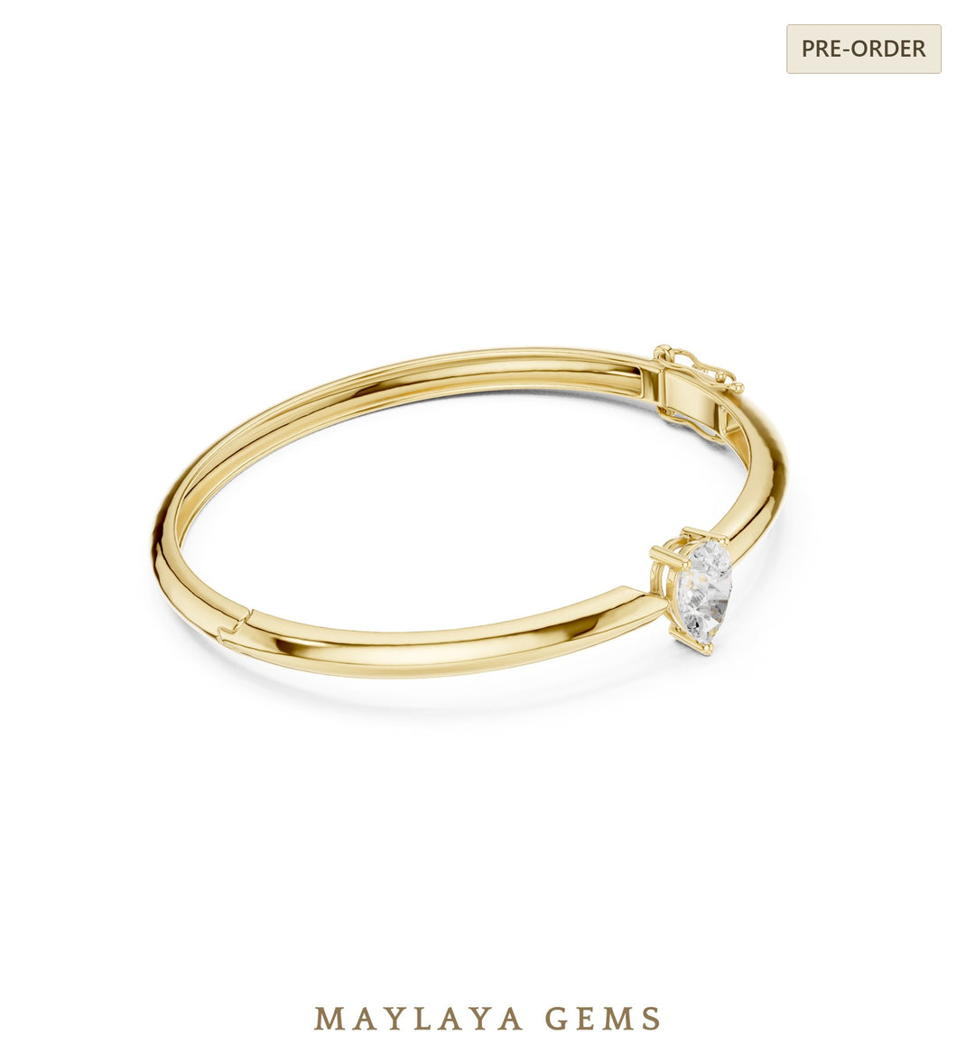 Maylaya Gems lab-grown diamond bracelet in yellow gold