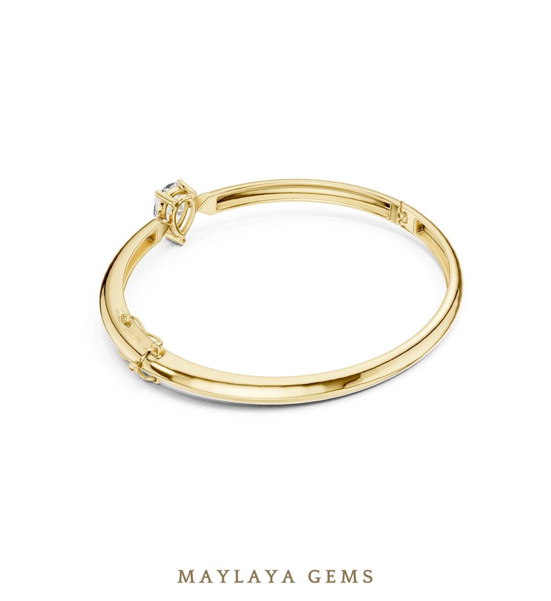 Maylaya Gems lab-grown diamond bracelet in yellow gold