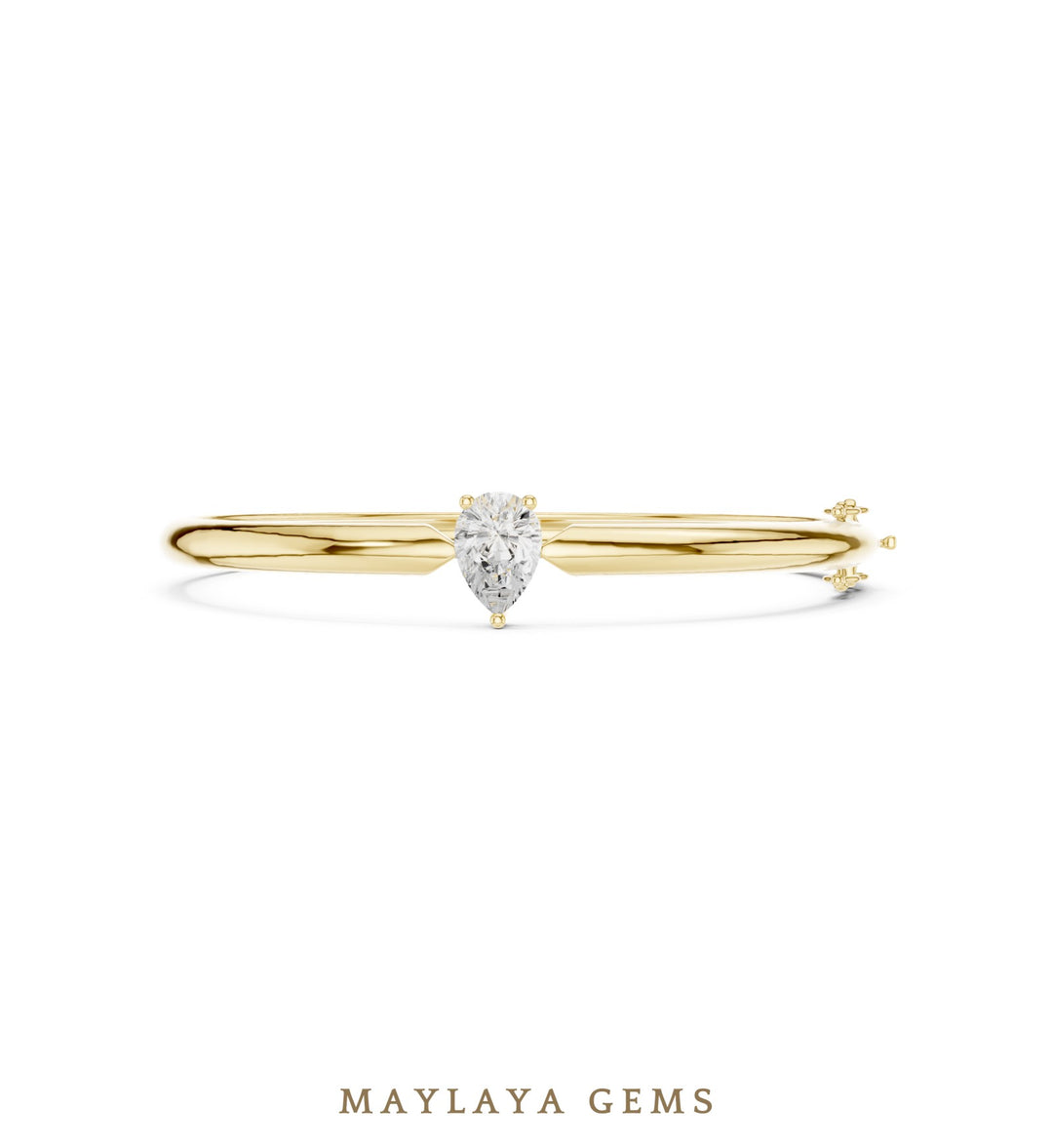 Maylaya Gems lab-grown diamond bracelet in yellow gold