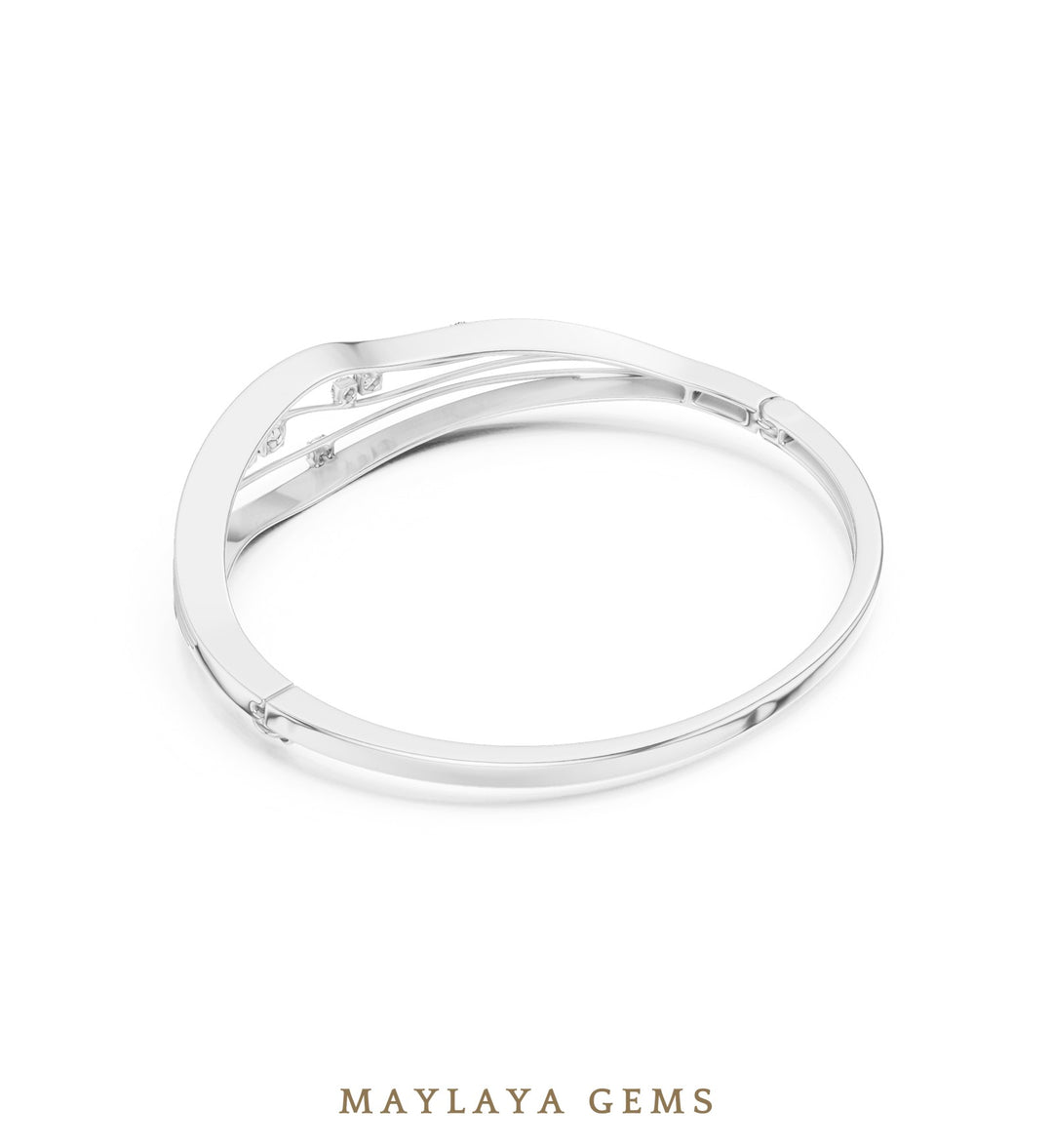 Maylaya Gems lab-grown diamond bracelet in white gold