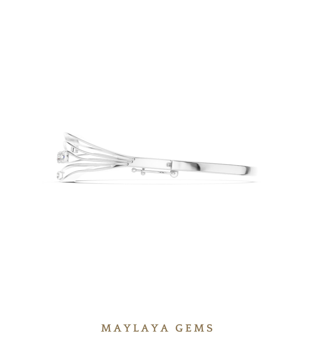 Maylaya Gems lab-grown diamond bracelet in white gold