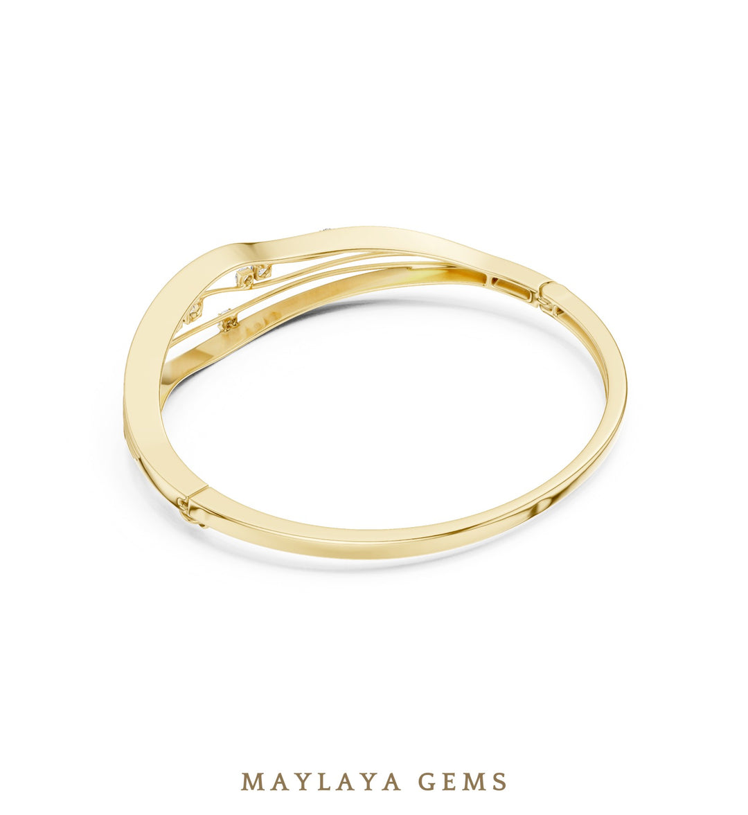Maylaya Gems lab-grown diamond bracelet in yellow gold