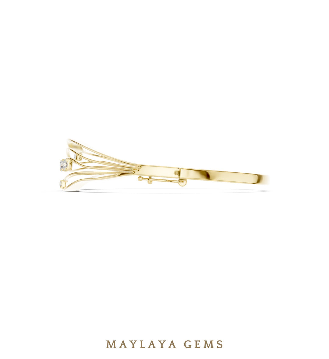 Maylaya Gems lab-grown diamond bracelet in yellow gold