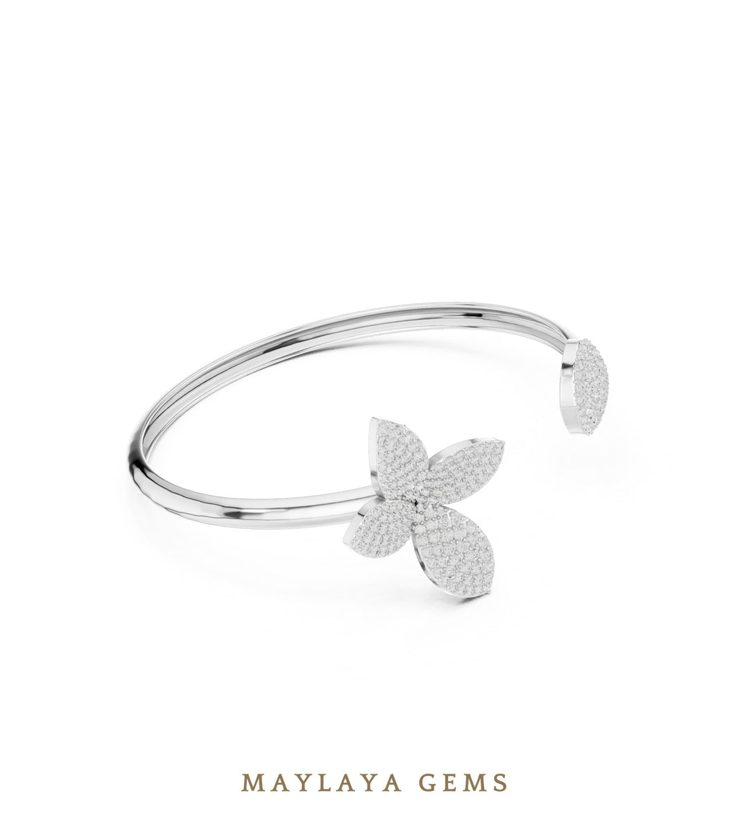 Maylaya Gems lab-grown diamond bracelet in white gold