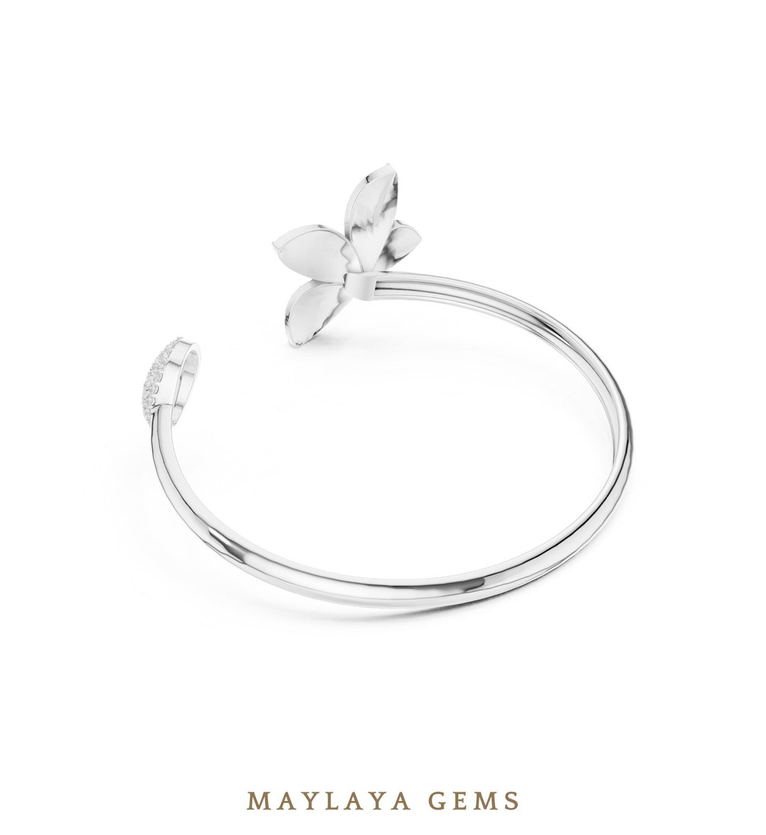 Maylaya Gems lab-grown diamond bracelet in white gold