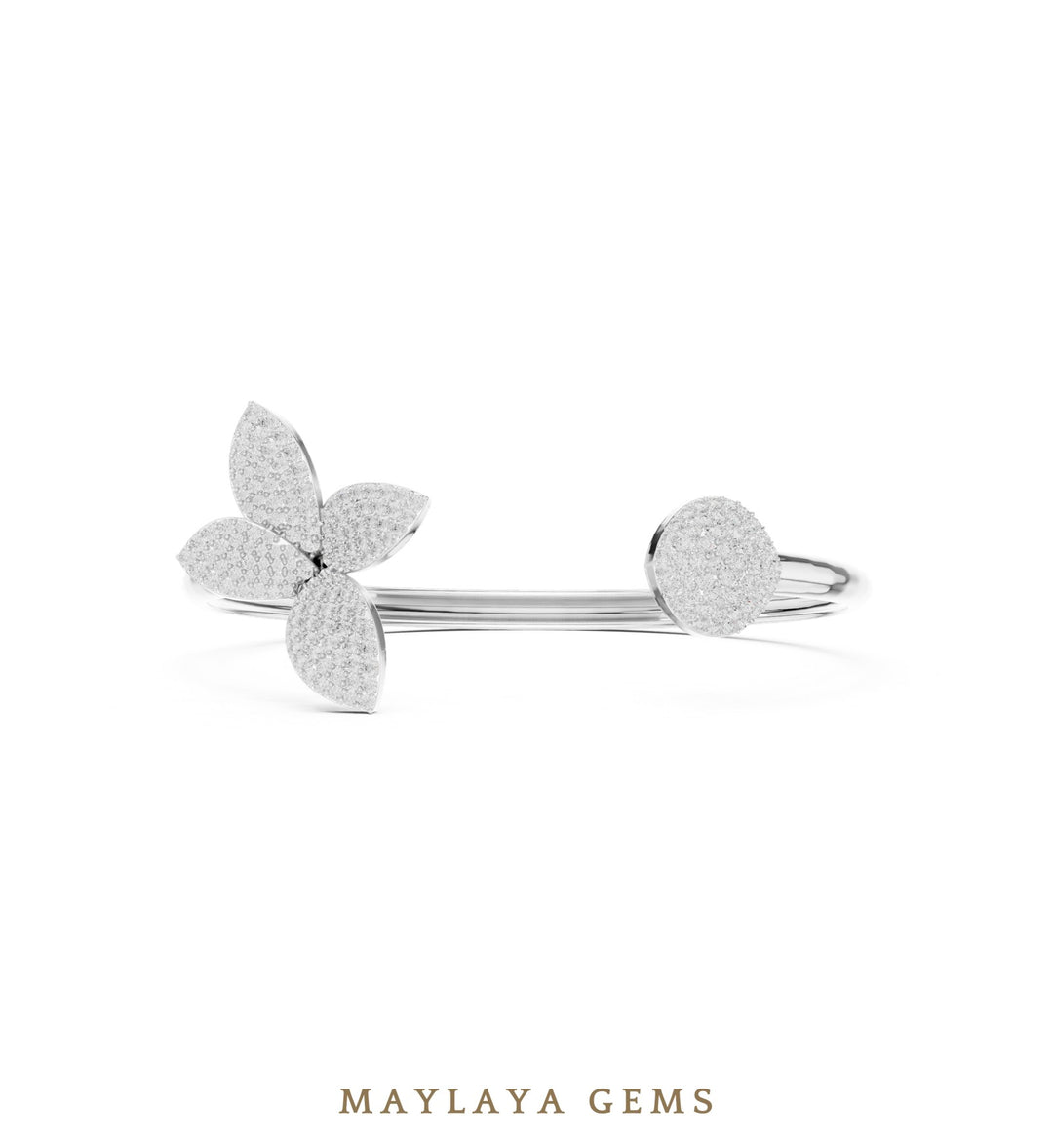 Maylaya Gems lab-grown diamond bracelet in white gold