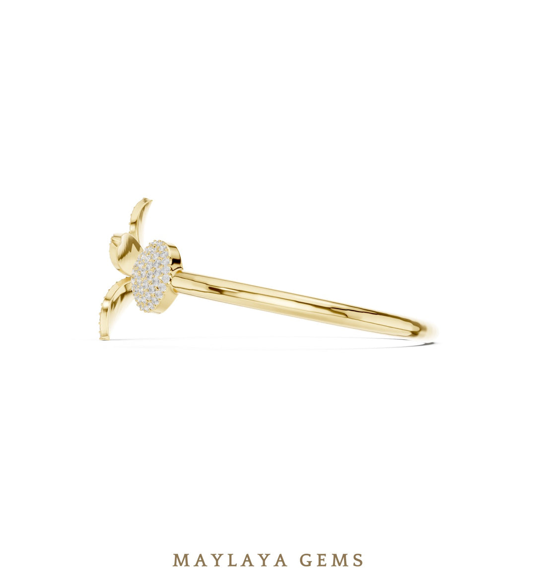 Maylaya Gems lab-grown diamond bracelet in yellow gold