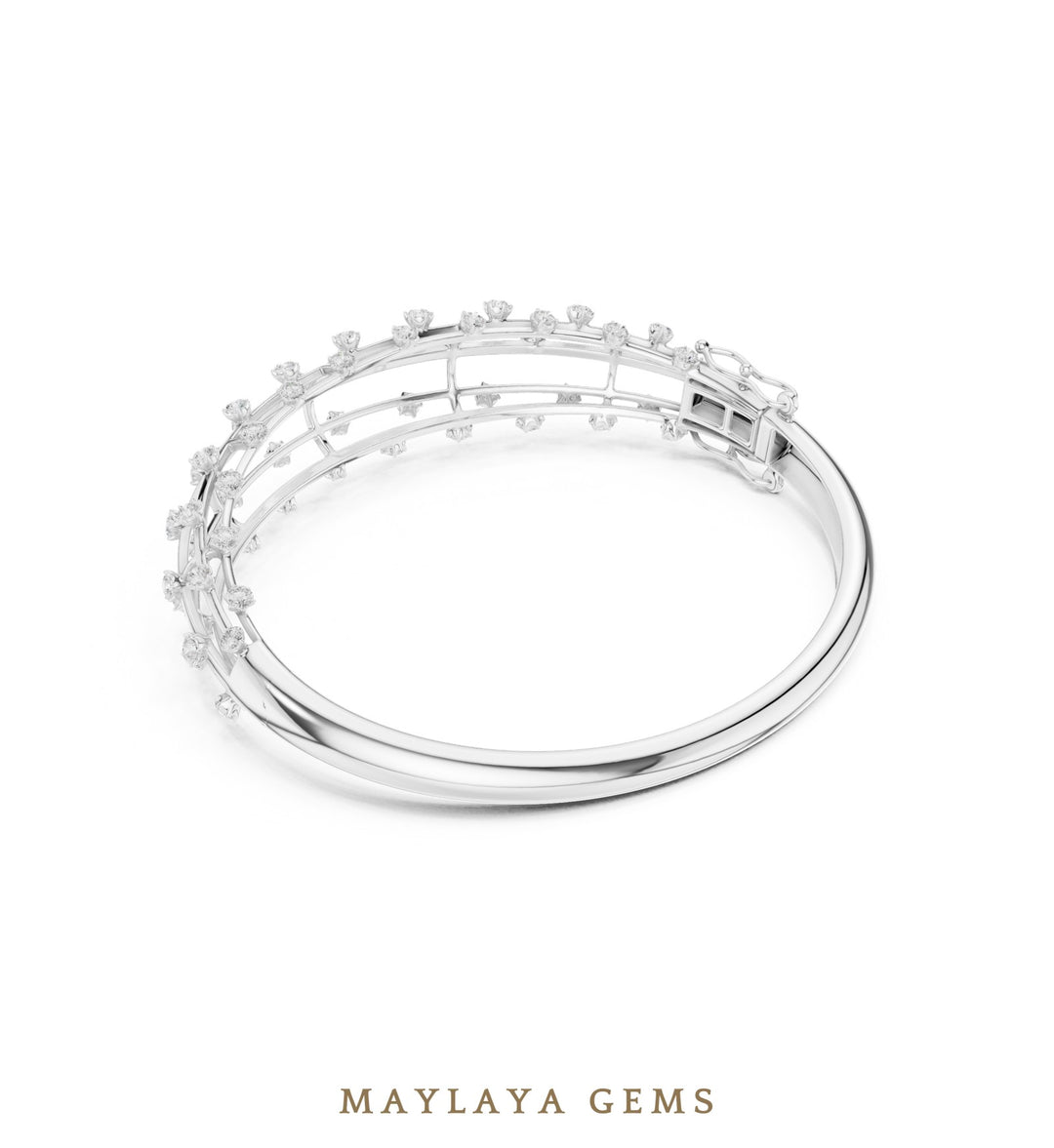Maylaya Gems lab-grown diamond bracelet in white gold