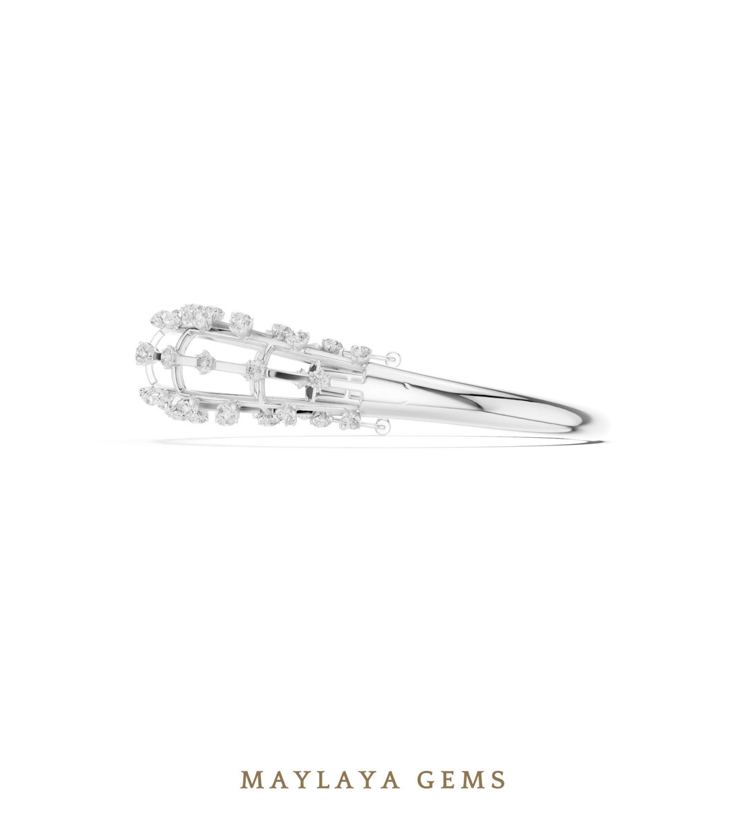 Maylaya Gems lab-grown diamond bracelet in white gold