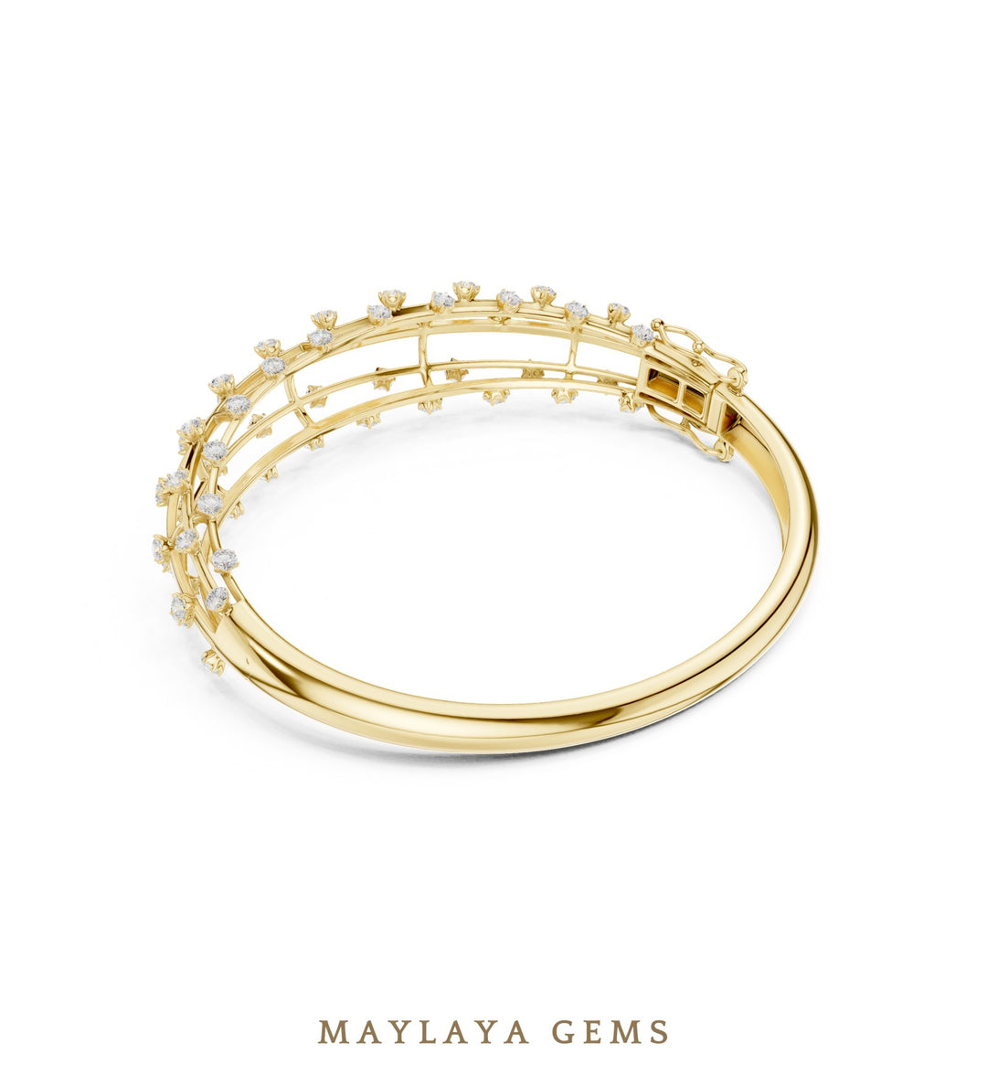 Maylaya Gems lab-grown diamond bracelet in yellow gold