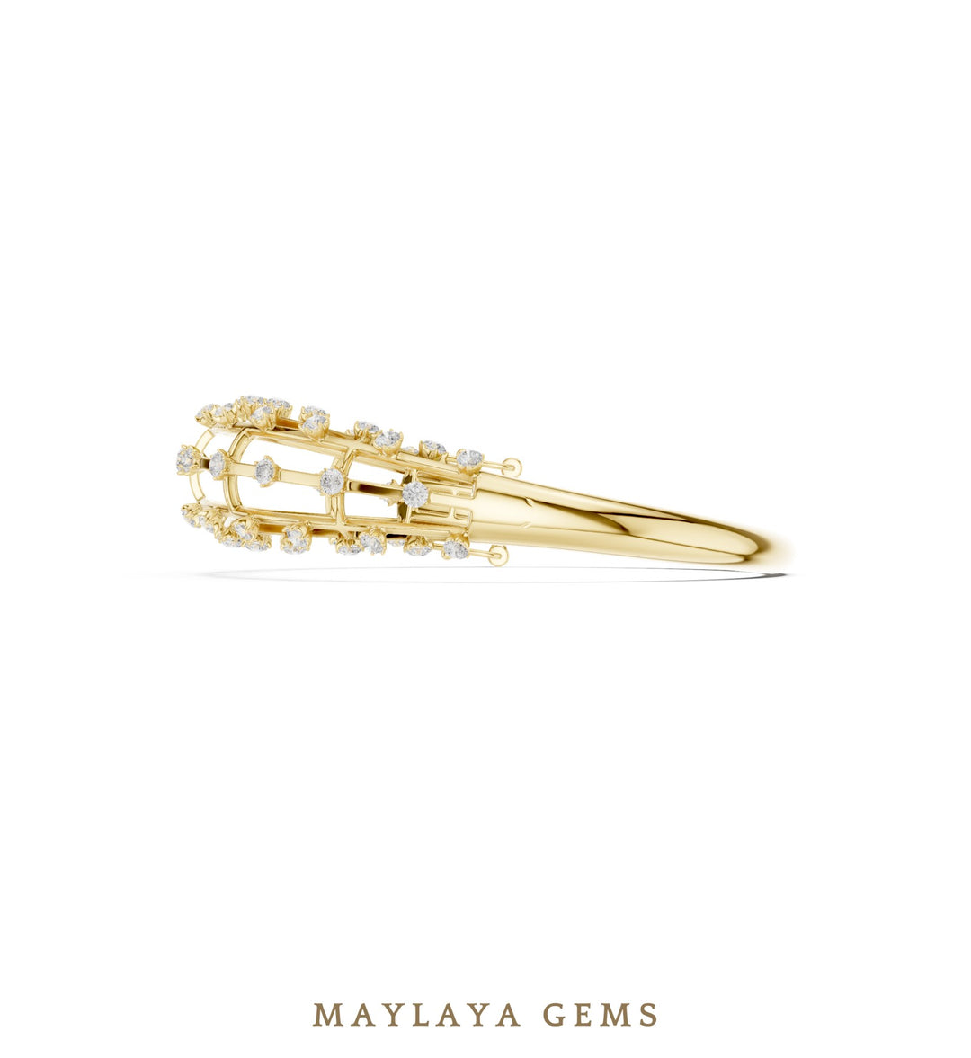 Maylaya Gems lab-grown diamond bracelet in yellow gold