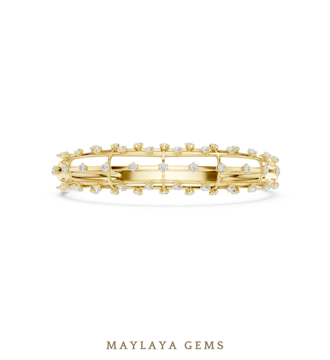 Maylaya Gems lab-grown diamond bracelet in yellow gold