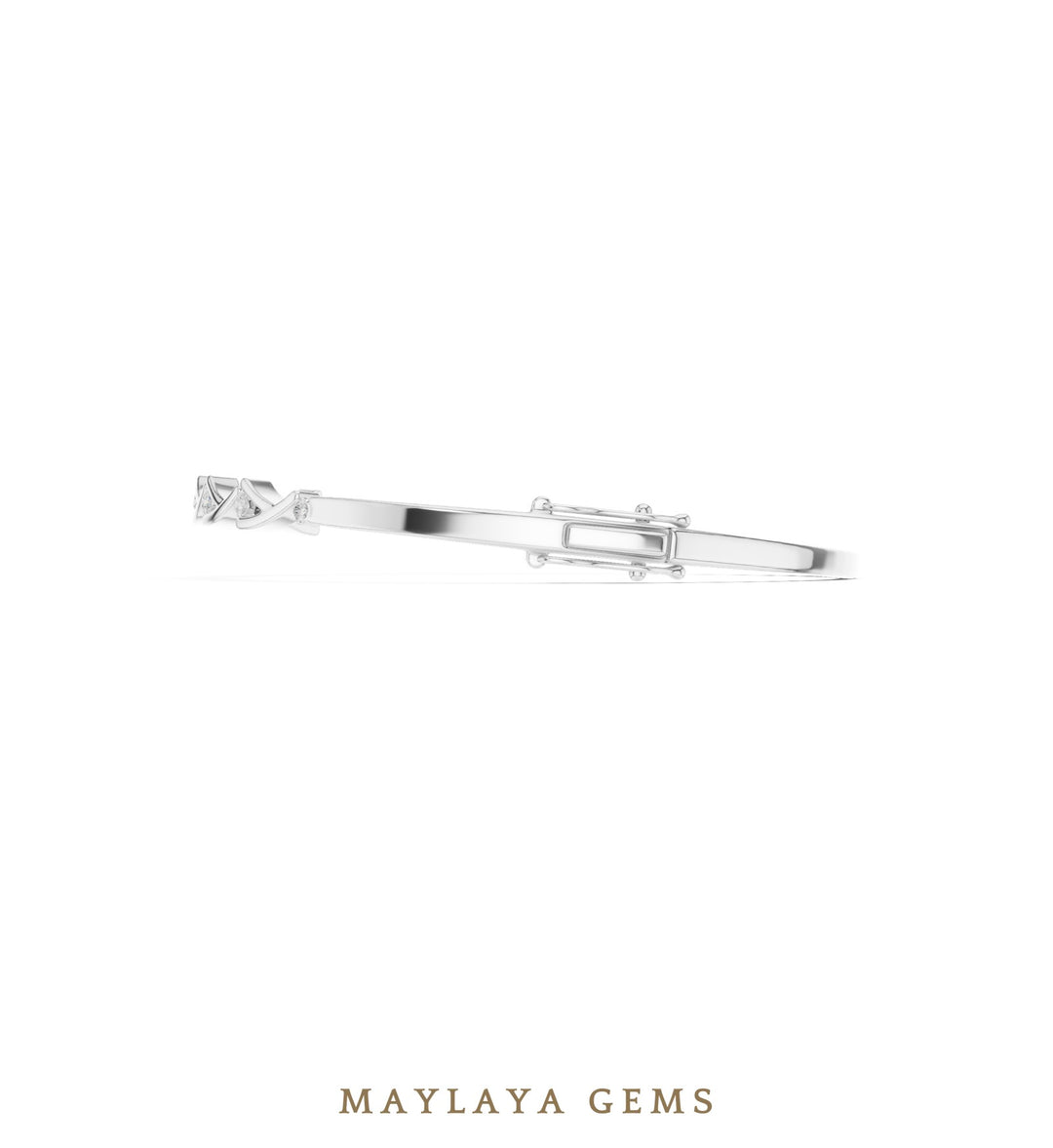 Maylaya Gems lab-grown diamond bracelet in white gold