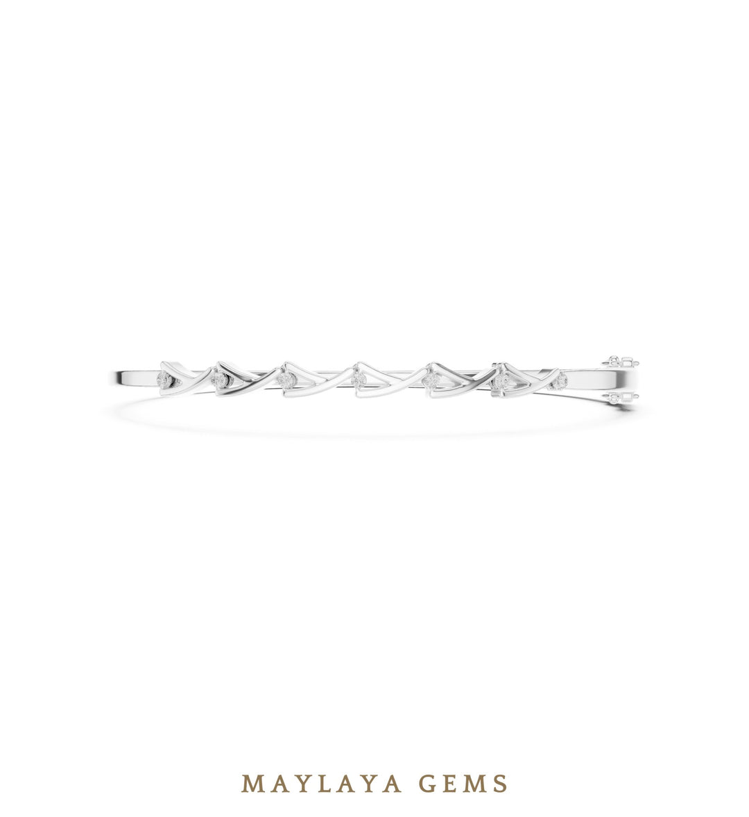 Maylaya Gems lab-grown diamond bracelet in white gold