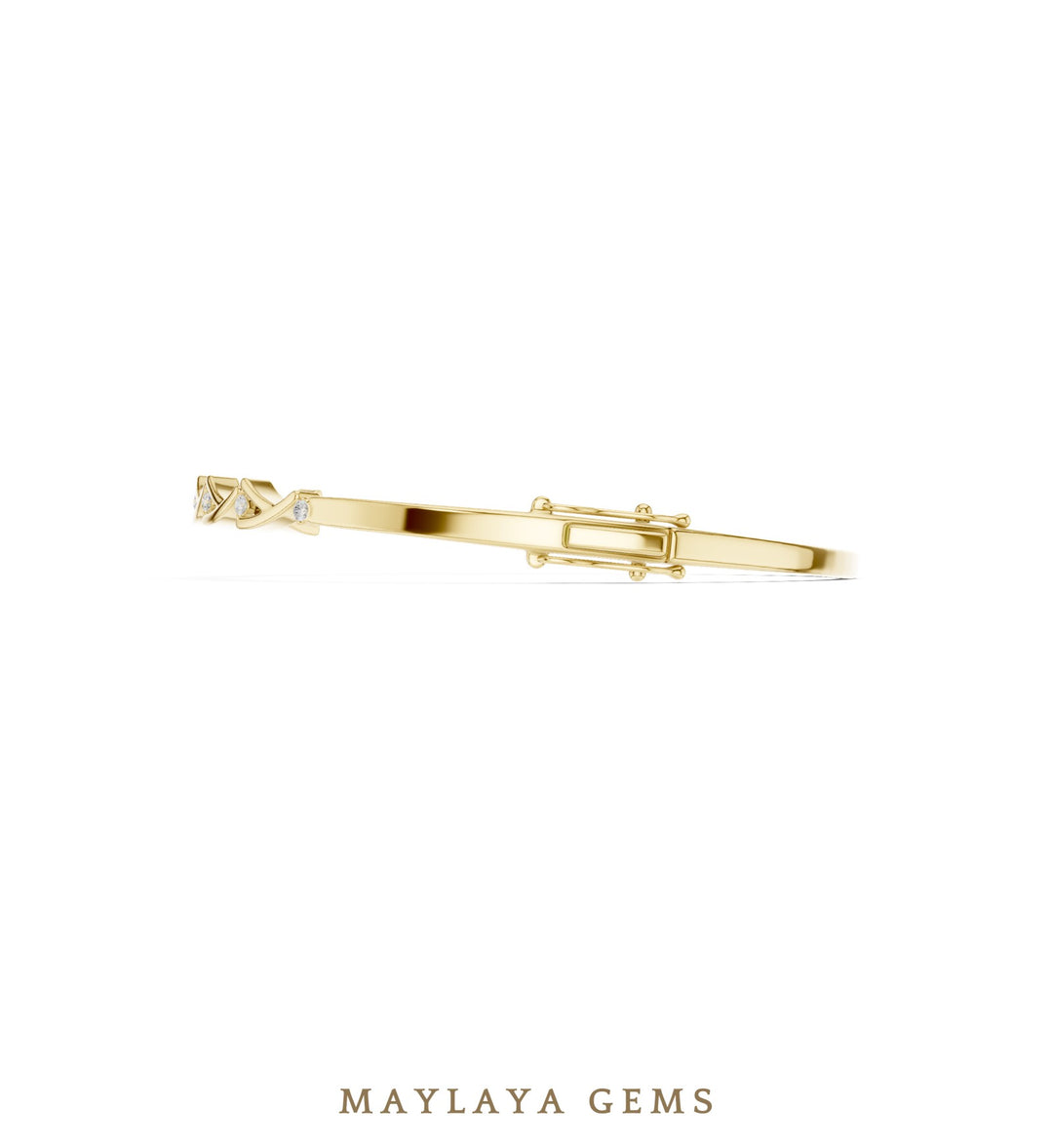 Maylaya Gems lab-grown diamond bracelet in yellow gold
