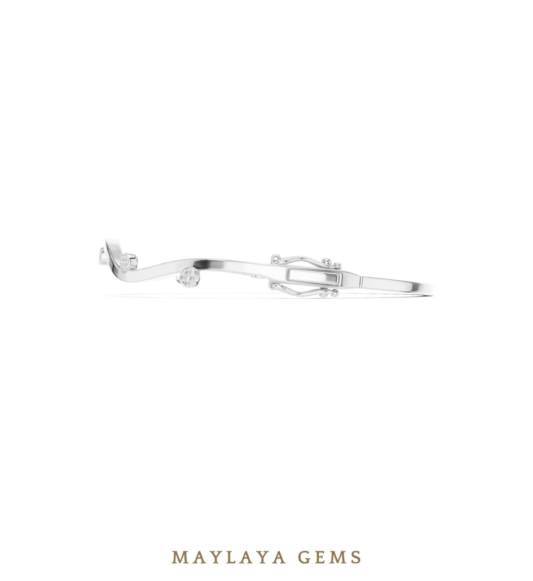 Maylaya Gems lab-grown diamond bracelet in white gold