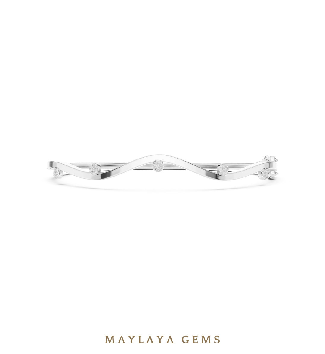 Maylaya Gems lab-grown diamond bracelet in white gold