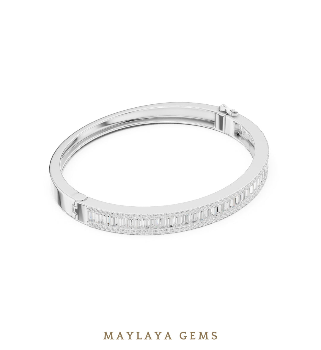 Maylaya Gems lab-grown diamond bracelet in white gold