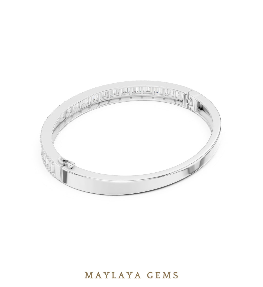 Maylaya Gems lab-grown diamond bracelet in white gold