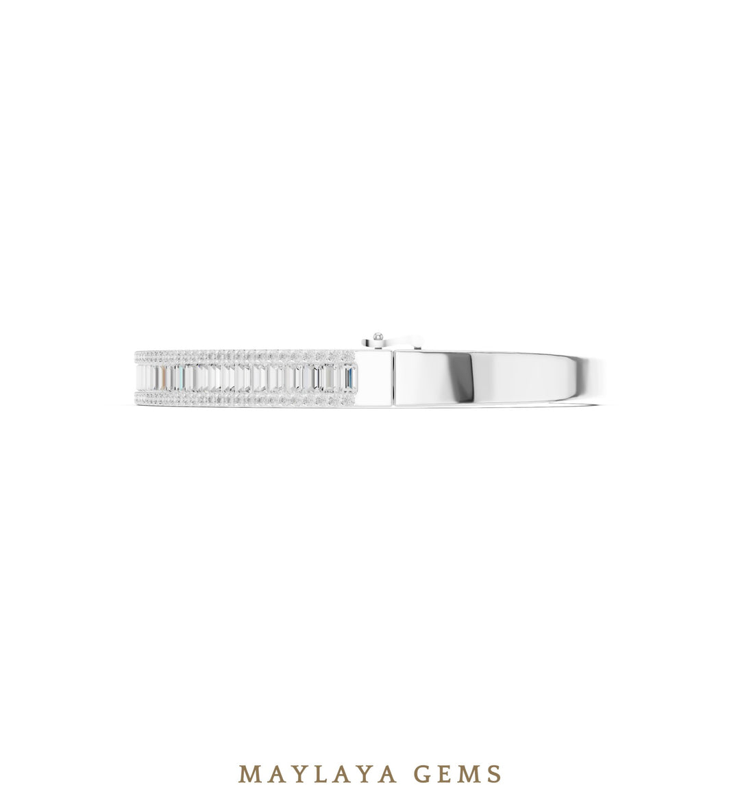 Maylaya Gems lab-grown diamond bracelet in white gold