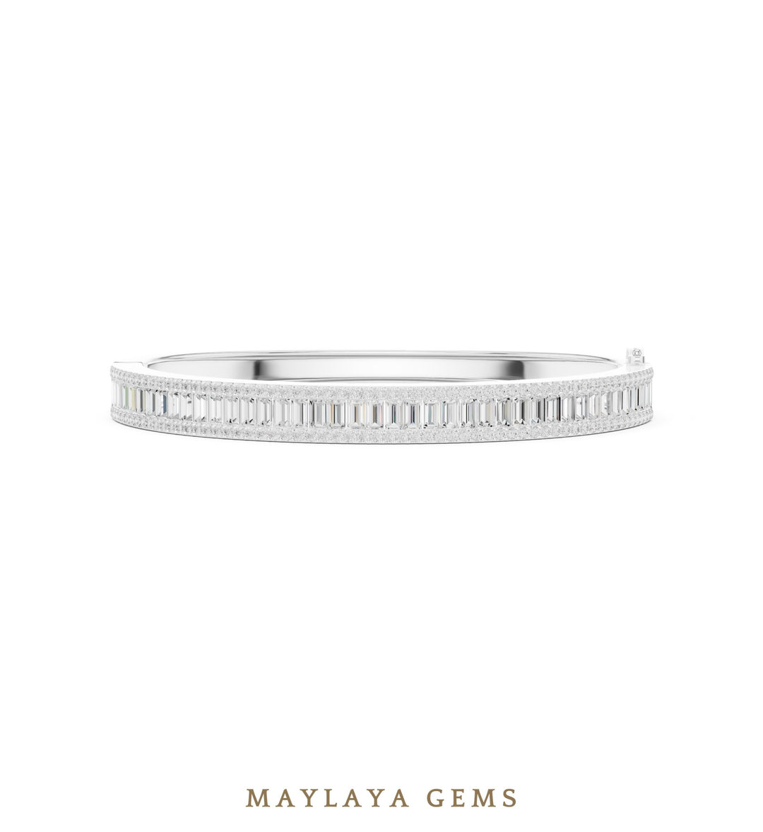 Maylaya Gems lab-grown diamond bracelet in white gold