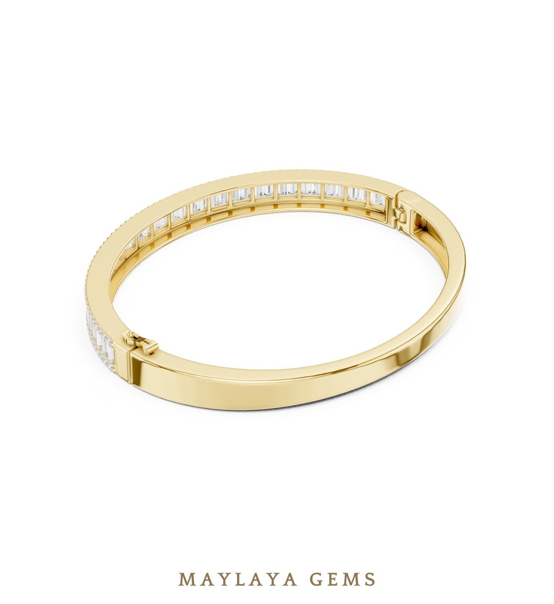 Maylaya Gems lab-grown diamond bracelet in yellow gold