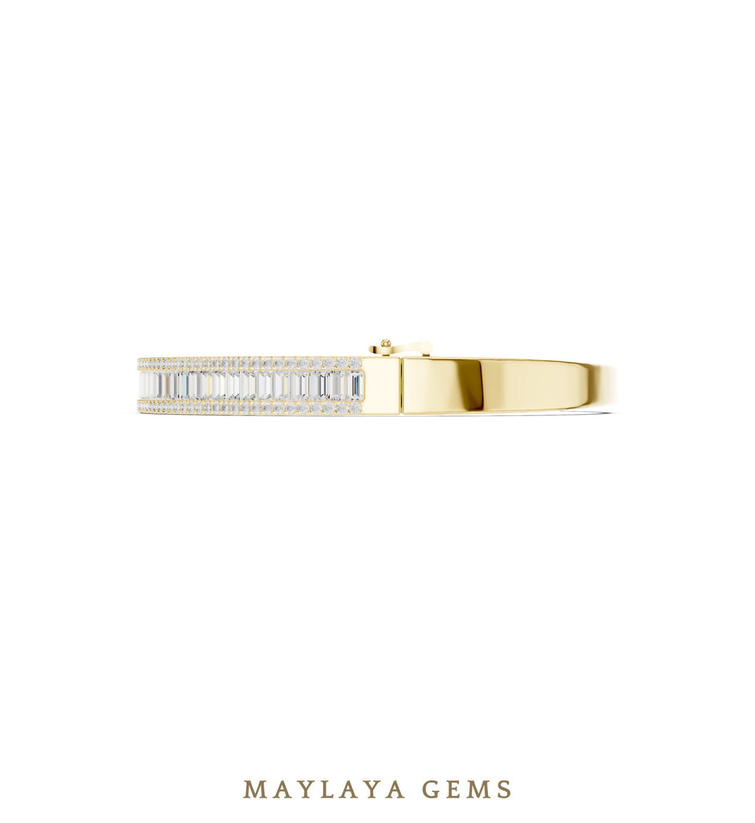 Maylaya Gems lab-grown diamond bracelet in yellow gold
