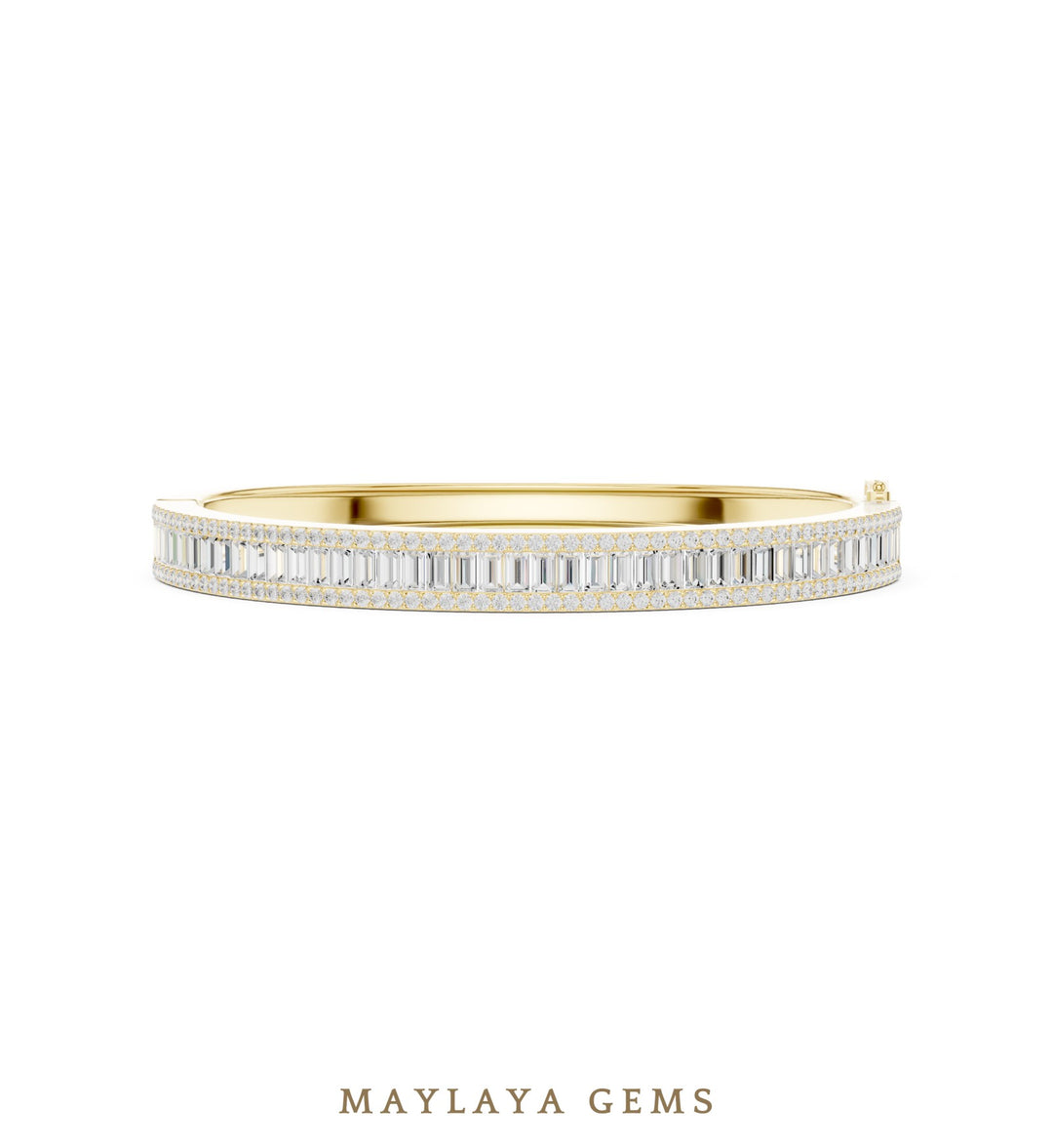 Maylaya Gems lab-grown diamond bracelet in yellow gold