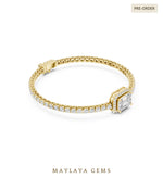 Load image into Gallery viewer, Maylaya Gems lab-grown diamond bracelet in yellow gold
