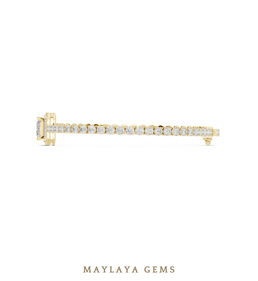 Maylaya Gems lab-grown diamond bracelet in yellow gold