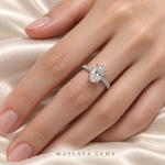Load image into Gallery viewer, Maylaya Gems SH96 ring worn on a model's hand — close-up view
