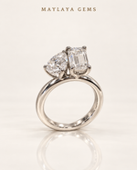 Load image into Gallery viewer, Maylaya Gems Stk124 — White Background Duo, soft white standing view
