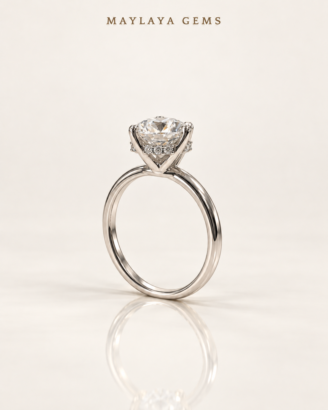 Maylaya gems stk86 — white background duo, soft white standing view