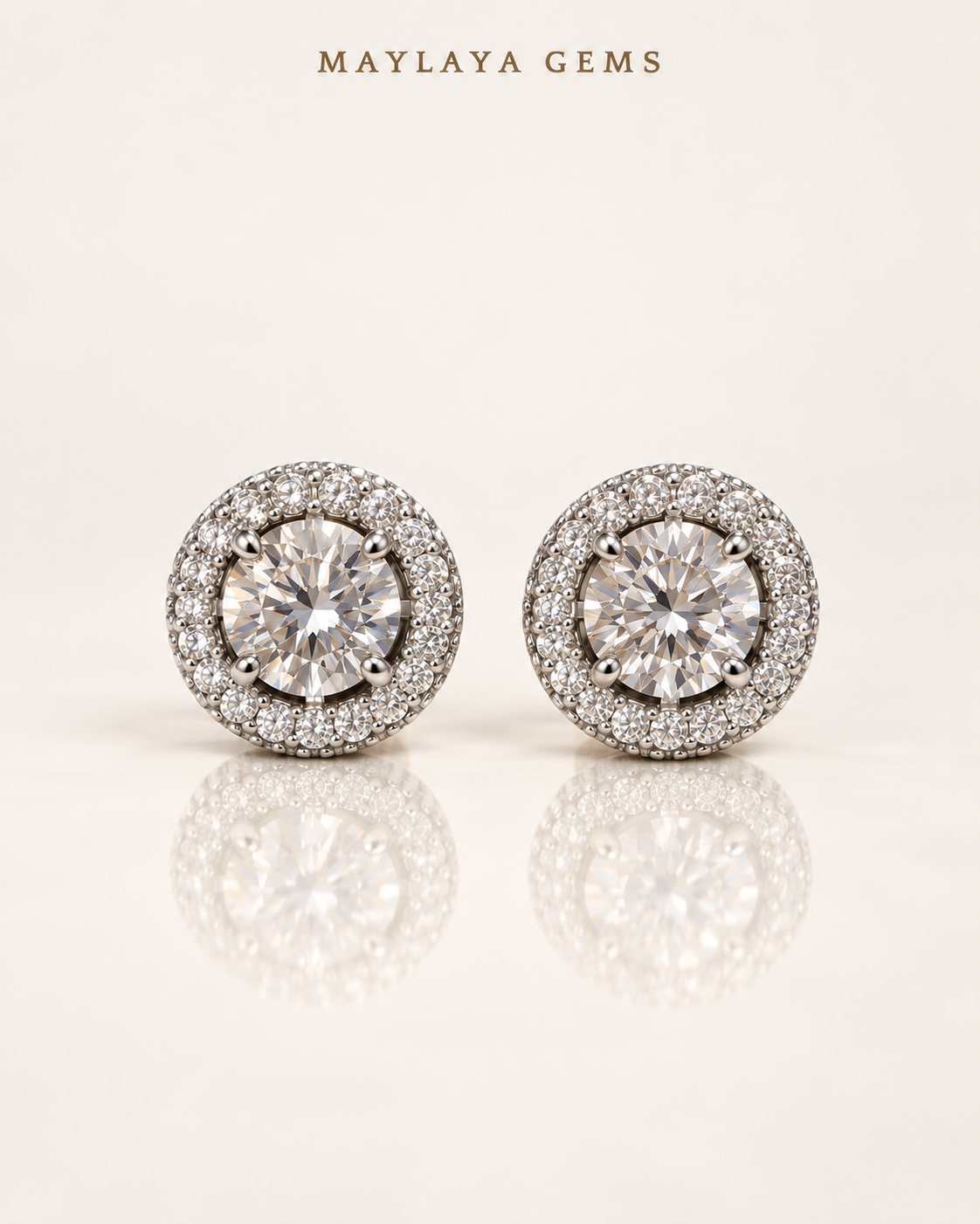 Maylaya gems stk id 132 — white background duo, soft white standing view