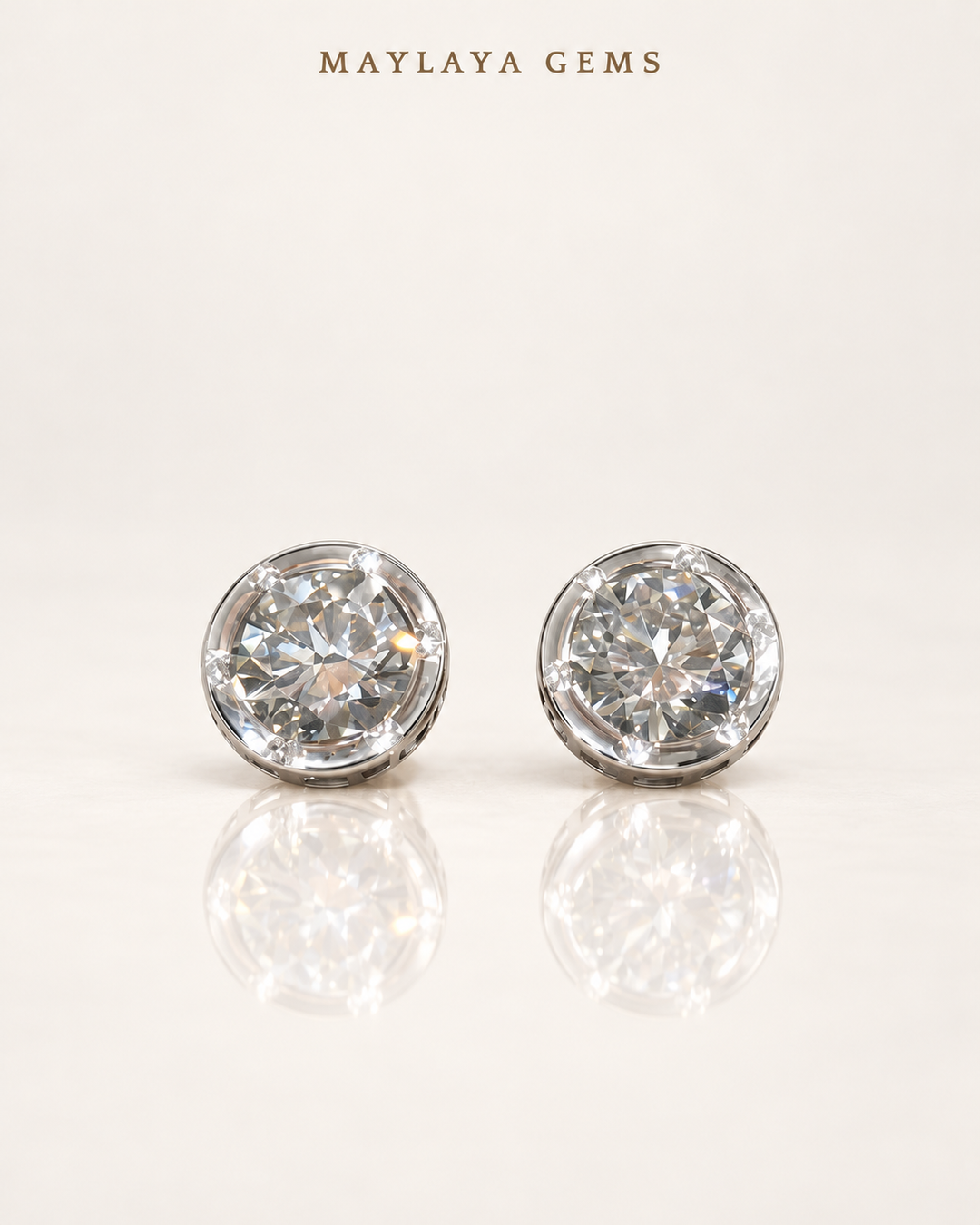 Maylaya Gems Stk id-133 — White Background Duo, soft white standing view