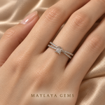 Load image into Gallery viewer, Maylaya Gems E009 ring worn on a model's hand — realistic angle and fit
