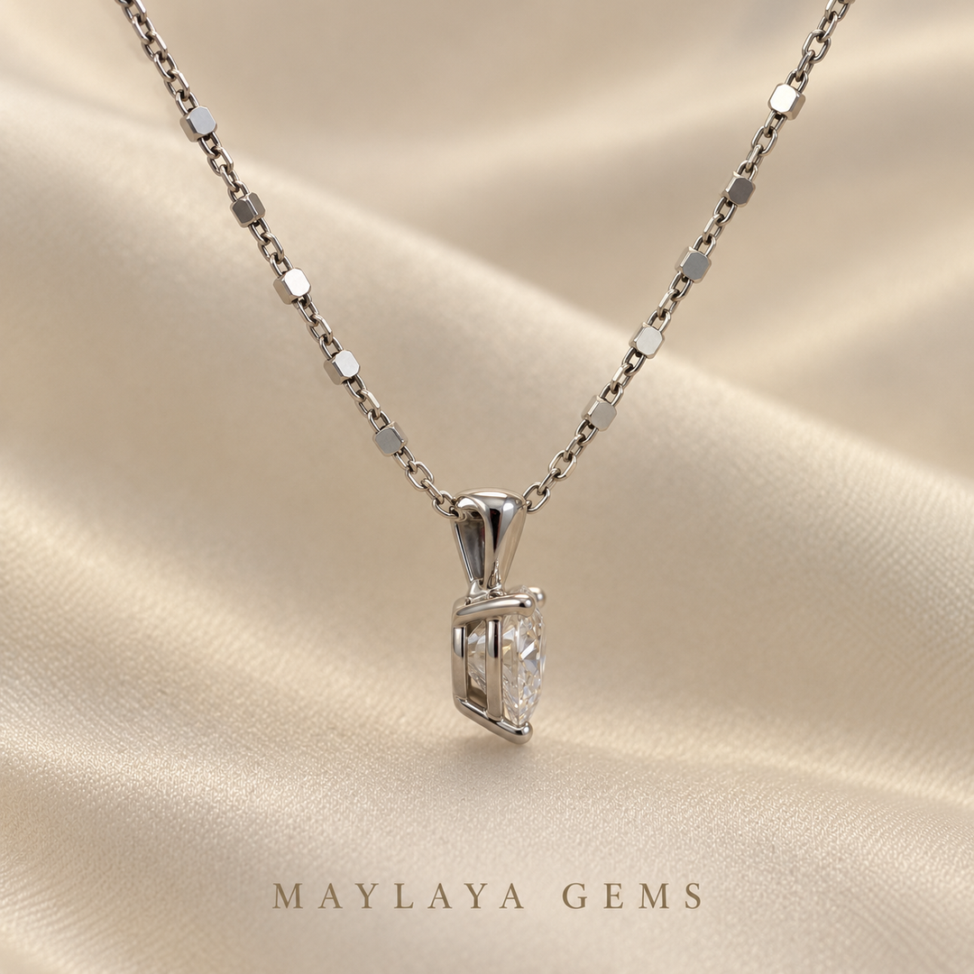 9K Gold 1.07 ct Heart Diamond Pendant — J001