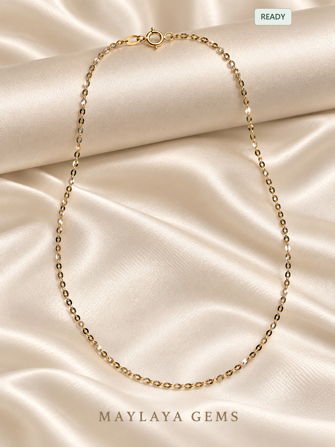 18k gold chain — jf025 — view 1