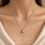 Load image into Gallery viewer, 18K Gold 0.1 ct Round Diamond Pendant Necklace | Maylaya Gems
